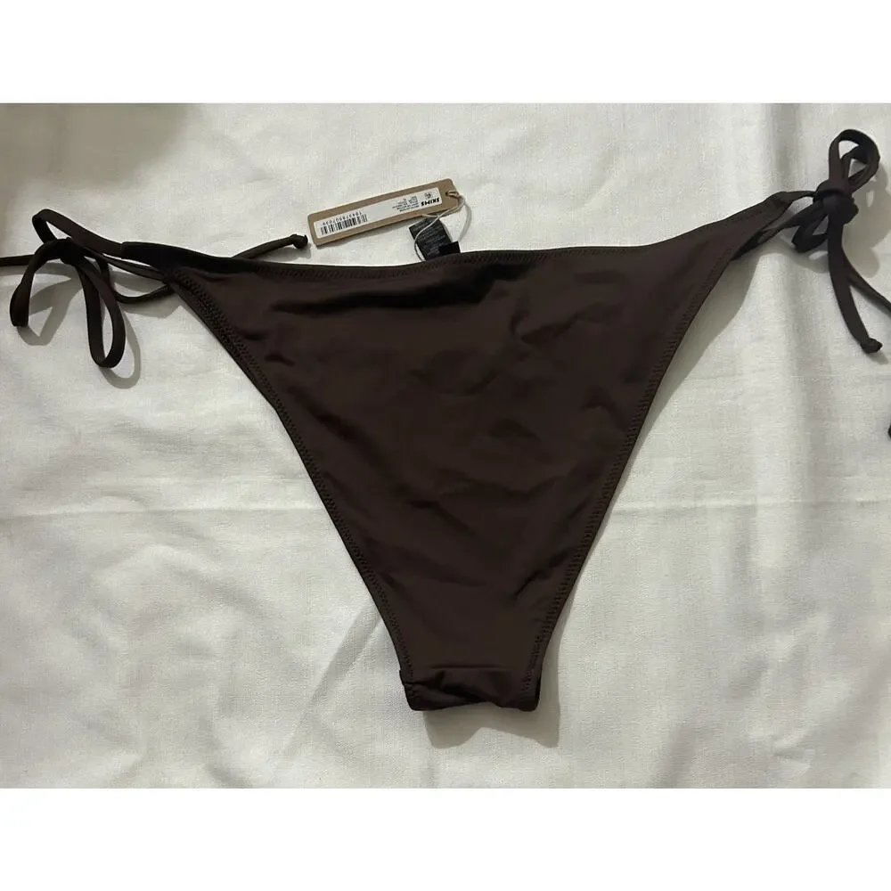 Skims NWT Recycled Swim Dippy Tie Bottom Cocoa Size XL